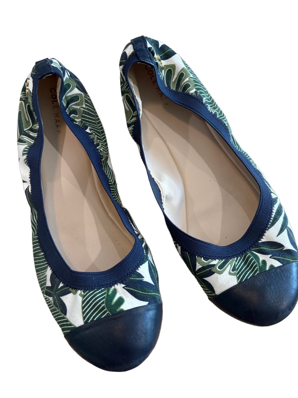 Cole Haan Elbridge. Tropical Ballet Flat elastic lightweight travel size 9